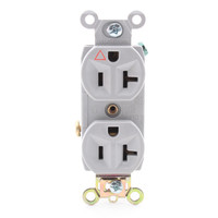 Pass & Seymour Gray ISOLATED GROUND Outlet Receptacle 20A IG6300-GRY