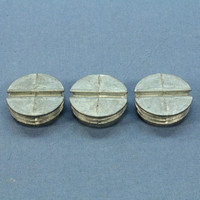 3 Pass and Seymour 1/2" Metal Weatherproof Threaded Closure Plugs for Outlet Boxes WPBP50CC