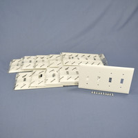 10 P&S TrademasterWhite 4-Gang Switch Cover Nylon UNBREAKABLE Wallplates TP4-W