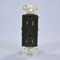 Pass & Seymour Black Tamper Resistant Decorator Receptacle Outlet 15A 885TR-BK