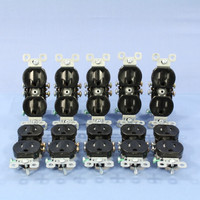 10 Pass & Seymour Legrand Black Tamper Resistant Receptacle Outlets 15A 125V NEMA 5-15R 3232TR-BK