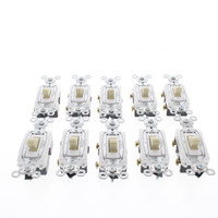 10-Pack Pass & Seymour Ivory COMMERCIAL Toggle Light Switches 20A CS20AC1-I