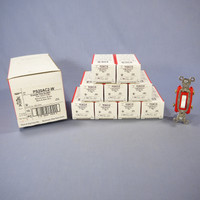 10 Pass and Seymour White INDUSTRIAL Toggle Wall Light Switches DOUBLE POLE 20A PS20AC2-W