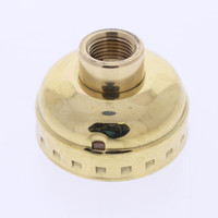 Leviton 7131 Polished Brass Lampholder Cap 1/8 IPS Without Set Screw