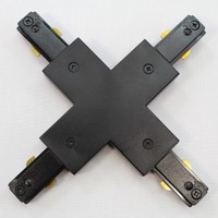 Halo Lighting LZR214MB Black Lazer Track X-Connector 4-Track Joiner