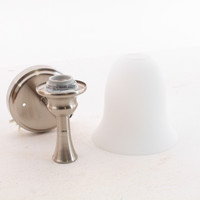 Vaxcel Bell Instalux Indoor 10" Wall Light Sconce 60W Steel Satin Nickel W0177