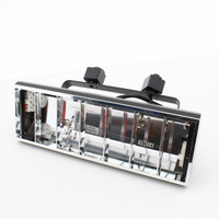 Track Light NTF-3227B Black Chrome Louver 2-Light Built-In Electronic Ballast