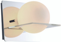 DVI DVP0901SN-OP 1-Light Satin Nickel Half Opal Glass Wall Light 5.25"x5"x7"