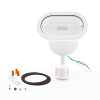 Satco 65-106 LED Single Head Security LT Motion Sensor 4000K White Finish