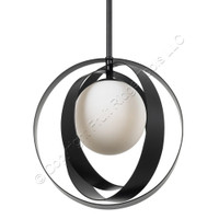 Crystorama 6461-MK Arlo 1-Light Matte Black Mini Chandelier 14" x 12"