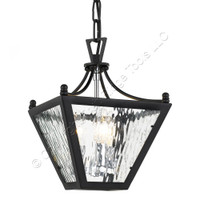 Crystorama PAR-693-MK-CH Park Hill 3Light Matte Black Lantern 60 Watt Candelabra