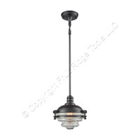 Elk Lighting 16081/1 Barnside 1-Light 5" Wide Oil Rubbed Bronze Mini Pendant