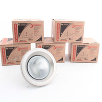 6 Lithonia Lighting 6" Brushed Nickel Wet/Outdoor Light Recessed Finishing Trim w/ Bulb 6H20BN