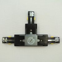 New Cooper Lighting HALO LAZER Matte Black Left Hand Track T-Connector LZR213LMB