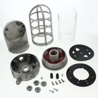 Pass and Seymour Guard Cast Aluminum Ceiling Mount Vaporproof Weatherproof Fixture 100W 5 Hole 1/2" VPW100-G