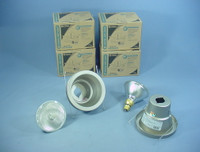 6 New Lithonia Lighting 5" Brushed Nickel Wet Light Recessed Finishing Trim w/ Bulb 5H20BN