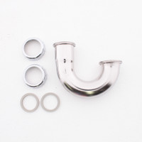 Dearbom Brass 10300CP Polished Chrome Plated 20 ga. Brass J-Bend