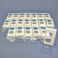 20 Leviton White Sectional End Receptacle Wallplate Duplex Outlet Covers PSE8-W