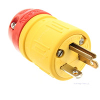 Daniel Woodhead Yellow Straight Blade Connector Plug NEMA 5-20P 20A 125V 1512P