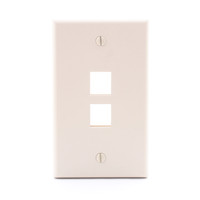 Leviton Quickport 2P WallplateI 40702-BI