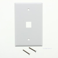 Eaton White Mid Size Flush 110 Style 1-Port Thermoplastic Wallplate 5510W-MSP