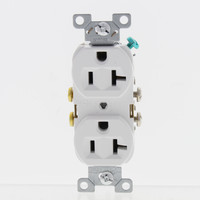 New Eaton White COMMERCIAL Duplex Outlet Receptacle NEMA 5-20R 20A Bulk CR20W