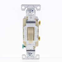 Eaton Ivory COMMERCIAL Single Pole ON/OFF Toggle Light Switch 20A Bulk CS120V