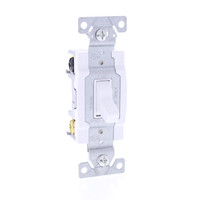 Eaton White COMMERCIAL Grade 4-Way Toggle Wall Light Switch 20A 120/277V CSB420W