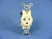 Leviton Almond COMMERCIAL Grade Straight Blade Single Outlet Receptacle NEMA 5-20R 20A 125V 5801-A