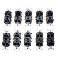 10 Eaton Black COMMERCIAL Duplex Outlet Receptacles NEMA 5-20R 20A Bulk CR20BK