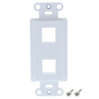 Legrand On-Q White 2-Port Keystone Jack Wallplate Decorator Platform WP3412-WH