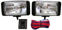 Pair Peterson V566-1 Clear Driving Light Kit OE Style 55W Halogen Bumper Mount
