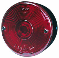 Peterson V428S Red 3.75" Round Stop Turn Tail Light w/o License Light Stud Mount