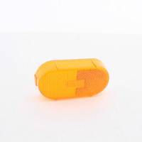 Peterson 108-15A Amber 4-1/8" Snap-On Oblong Replacement Lens with Reflector