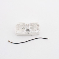 Peterson M138C 4" Clear 2-Bulb Double Bulls-Eye Surface Utility Light Acrylic