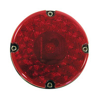 Peterson 717R Red 7" Round LED Bus Transit Light Sealed Polycarbonate Lens