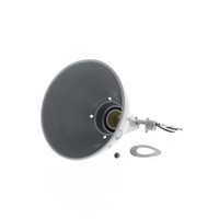 Red Dot WH90 Gray Die Cast Zinc Hooded Lampholder 5-1/2" Diameter 150 Watt Max