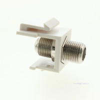 Wiremold C-20952-WH White Keystone F-81 Coaxial F-Connector Video Adapter Jack
