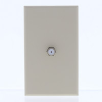 Cheetah Ivory Coax Wall Plate Jack Single Coaxial Cable Outlet Cover CH281-I