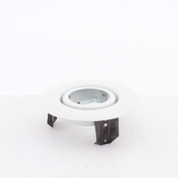 Justice 10-WH White 4" Gimbal Ring Trim for Recessed Downlight Fixture No Lens