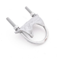 Conduit Clamp, 1-1/2", HDG, Malleable Iron, Right Angle