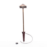 Solid Orbit Brass Path Light 12V Bayonet Antique Brass B107-AB