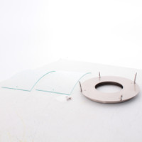 Square Bent Hammered Glass w/ Brush Polish Nickel Vent Frame Trim XV1311-BNK