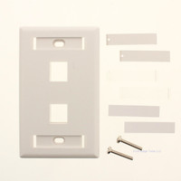 Signamax SKFL-2-WH 2-Port Single Gang Keystone