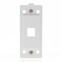 Cheetah 5000C-C0W White 1-Port Keystone Jack Wallplate Insert 1-Gang