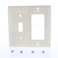 Eagle Almond 2-Gang Combination Toggle Duplex Receptacle Wallplate Cover 2153A