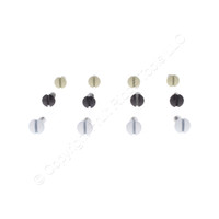 Buchanan 73403 Assortment Oval-Head Wallplate Screws 4 of each White Ivory Brown