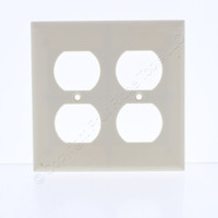 Eaton 2150A Almond 2-Gang Standard Duplex Receptacle Cover Thermoset Wallplate