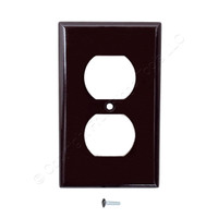 Ace Brown 1-Gang Standard Receptacle Wallplate Duplex Outlet Plastic Cover 31225