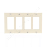 Eagle 2164A Almond 4-Gang Rocker Decorator Switch Cover GFCI Thermoset Wallplate